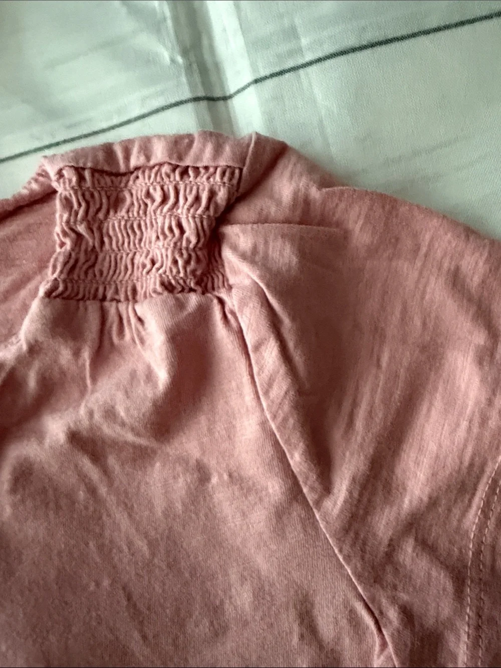 OshKosh B'gosh Yellow Eyelet & Pink Peplum Short Sleeve Tops